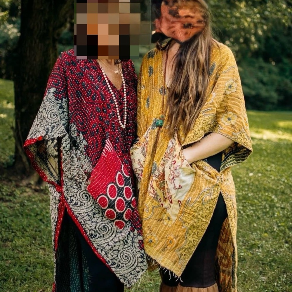 Hippie Boho Patchwork Quilt Vest Vintage Handmade - image 1